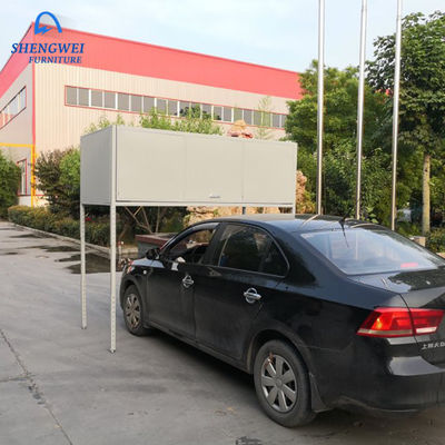 Szare białe narzędzie garażowe na metalową szafkę do przechowywania maski samochodu