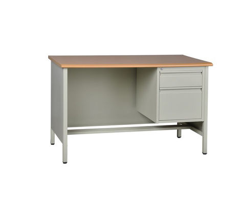 Biurko biurowe z wieloma szufladami i 4 nogami MDF z drewnianym blatem