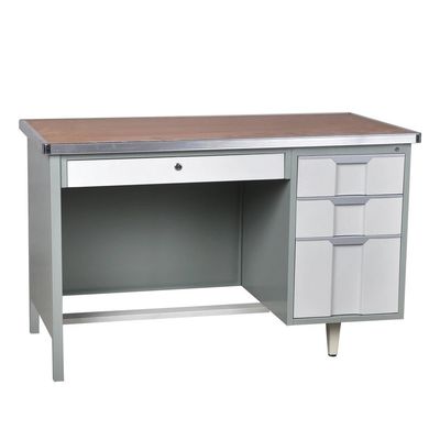 Biurko biurowe z wieloma szufladami i 4 nogami MDF z drewnianym blatem