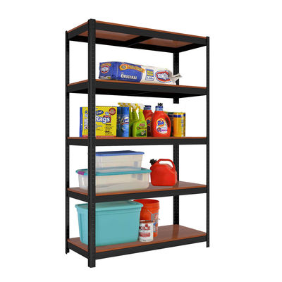 5 regulowanych poziomów MDF Boltless Metal Garage Rack Stalowy regał półkowy do magazynu