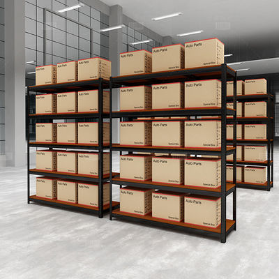 5 regulowanych poziomów MDF Boltless Metal Garage Rack Stalowy regał półkowy do magazynu