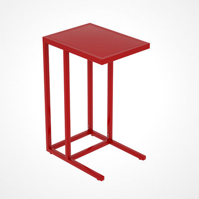 Solidny stolik kawowy o wysokości 650 mm z czarną metalową ramą
