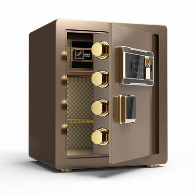 Brązowa cyfrowa blokada linii papilarnych Smart Security Safe Box z wewnętrznym pudełkiem