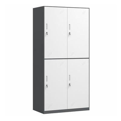 Gym Home Double Color Storage Metalowa szafka 4 drzwiowa Wąska rama