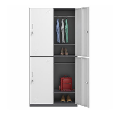 Gym Home Double Color Storage Metalowa szafka 4 drzwiowa Wąska rama