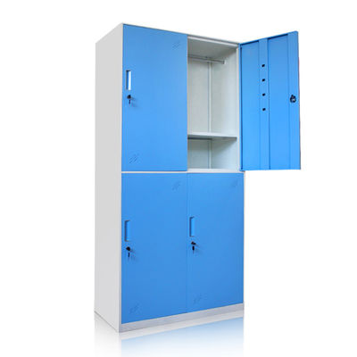 Gym Home Double Color Storage Metalowa szafka 4 drzwiowa Wąska rama