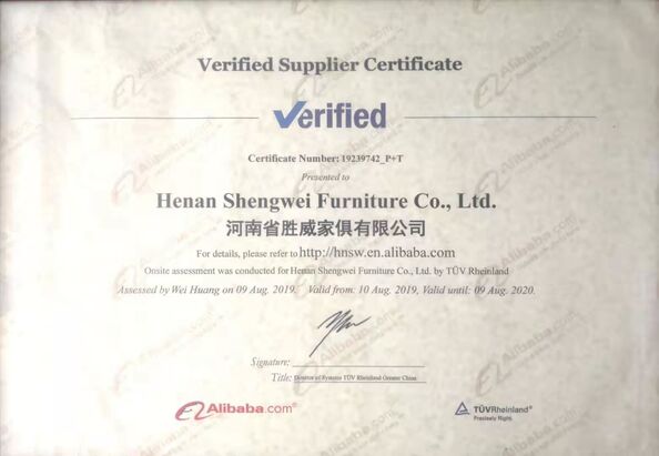 Chiny Luoyang Metaniture Trading Co., Ltd. Certyfikaty